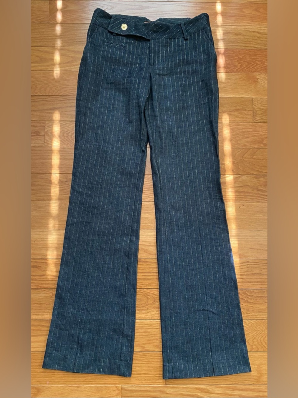 Arden B Vintage Navy Pinstripe Trousers
